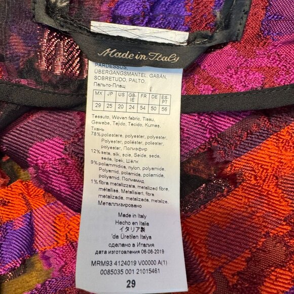 Italy Abstract Artsy Jacket Womens‎ Size 20 Art Wear Lagenlook Lightweight Party - Picture 4 of 6